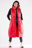Oversized Streamlined Autumn Vest with Adjustable Waist