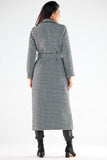 Warm Maxi Length Straight Cut Coat with Belt