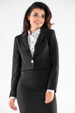 Elegant Button Jacket with Chic Cut for Versatile Style