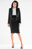 Elegant Button Jacket with Chic Cut for Versatile Style