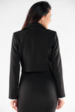 Elegant Button Jacket with Chic Cut for Versatile Style