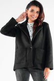 Elegant Button-Up Warm Jacket with Chic Square Pockets