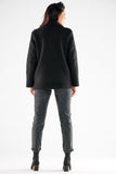 Elegant Button-Up Warm Jacket with Chic Square Pockets