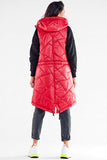 Quilted Hooded Vest with Pockets for Autumn Evenings