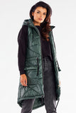 Quilted Hooded Vest with Pockets for Fall Evenings