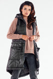 Quilted Hooded Vest with Pockets for Fall Evenings
