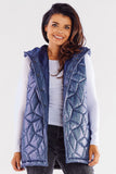 Quilted Hooded Vest - Warm & Stylish in Black or Navy