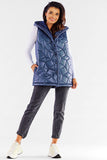 Quilted Hooded Vest - Warm & Stylish in Black or Navy