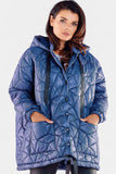 Trendy Oversized Quilted Jacket with Adjustable Hood