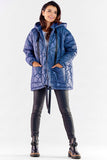 Trendy Oversized Quilted Jacket with Adjustable Hood