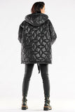 Trendy Oversized Quilted Jacket with Adjustable Hood