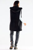 Warm Hooded Vest with Pockets in Neutral Colors