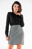 Versatile Asymmetrical Mini Skirt with Covered Zipper