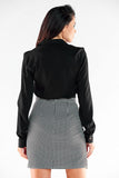 Versatile Asymmetrical Mini Skirt with Covered Zipper
