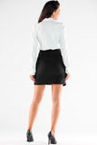 Versatile Asymmetrical Mini Skirt with Covered Zipper
