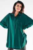Feminine Oversize Long Sleeve Shirt for Versatile Styling