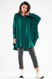 Feminine Oversize Long Sleeve Shirt for Versatile Styling
