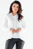 Elegant Long Sleeve Shirt with Extended Back Design