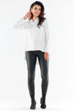 Elegant Long Sleeve Shirt with Extended Back Design