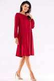 Elegant Women's Trapezoidal Dress with Extended Back