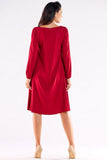 Elegant Women's Trapezoidal Dress with Extended Back