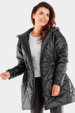 Adjustable Quilted Hooded Jacket with Zipper