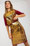 Elegant Pencil Cut Skirt with Sequins and Zipper Closure
