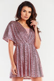 Flared Back Tear Dress with Loose Sleeves