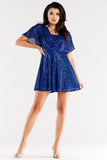 Flared Back-Tear Dress with Loose Sleeves