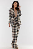 Chic High-Waisted Wide-Leg Pants with Zippered Front