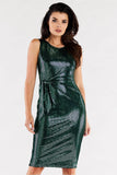 Asymmetrical Fitted Dress with Elastic Lining