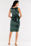 Asymmetrical Fitted Dress with Elastic Lining