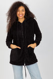 Fur-Lined Zip-Up Hoodie with Large Pockets