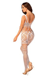 Delicate White Bodystocking with Sensual Cut