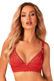 Elegant Lace Underwired Bra with Jewelry Detail
