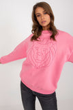 Embroidered Long Sleeve Ladies' Blouse with Round Neckline