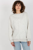 Embroidered Long Sleeve Ladies' Blouse with Round Neckline