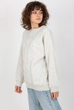 Embroidered Long Sleeve Ladies' Blouse with Round Neckline