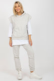 Stylish 3-Piece Sweatsuit Set with Blouse and Pants