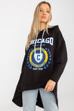 Loose Asymmetrical Women's Hoodie with Long Sleeves