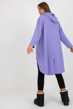 Loose Asymmetrical Women's Hoodie with Long Sleeves