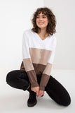 Colorful Heart Neckline Women's Long Sleeve Sweatshirt