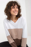 Colorful Heart Neckline Women's Long Sleeve Sweatshirt