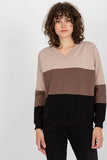 Color-Block Heart Neckline Women's Long Sleeve Sweatshirt