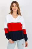 Colorful Heart Neckline Women's Long Sleeve Sweatshirt