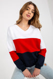 Colorful Heart Neckline Women's Long Sleeve Sweatshirt
