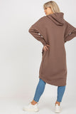 Zippered Extended Cut Hoodie with Side Pockets