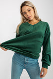 Cozy Women's Velour Long Sleeve Heart Neck Sweatshirt
