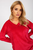 Women's Heart Neckline Long Sleeve Velour Sweatshirt