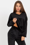 Heart Neckline Women's Velour Long Sleeve Sweatshirt